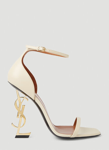 Saint Laurent Opyum Heeled Sandals Cream sla0251152