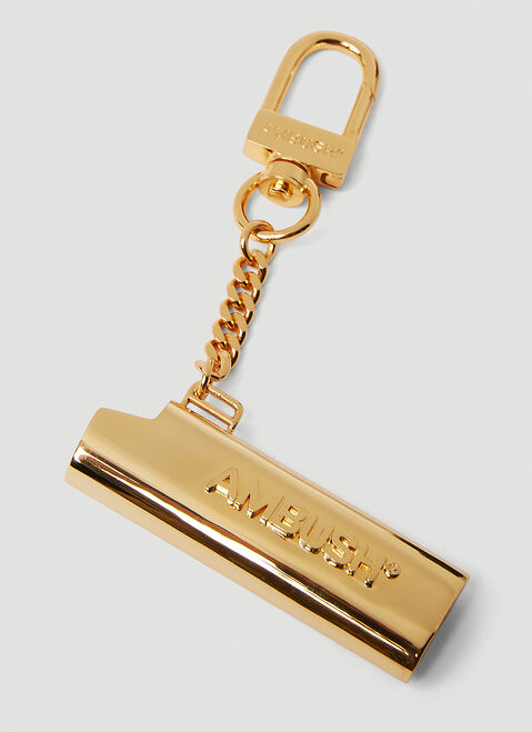Thom Browne Logo Lighter Case Keyring Grey thb0349001