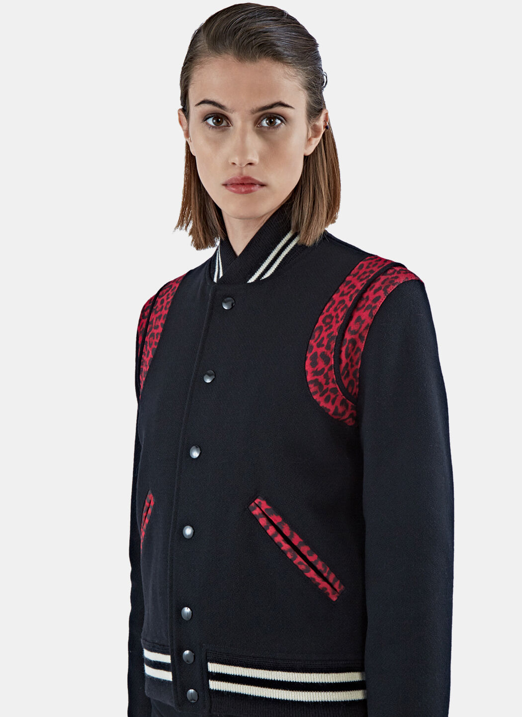 Saint laurent best sale teddy jacket pink