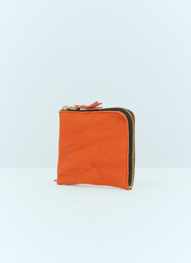 Comme des Garçons Wallet 워시드 가죽 지갑 오렌지 cdw0354002