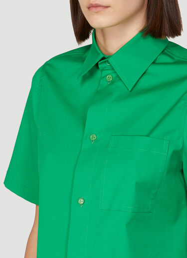 Bottega Veneta Compact 短袖衬衫 绿 bov0248069