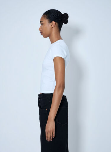 LN-CC® - Saint Laurent: Cotton Jersey T-Shirt - White Saint Laurent Cotton Jersey T-Shirt White sla0264041
