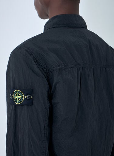 Stone Island Zip-Front Technical Jacket Black sto0164049