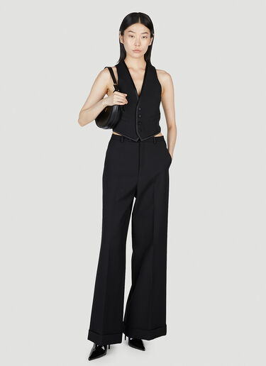 Saint Laurent Tuxedo Waistcoat Vest Black sla0253004