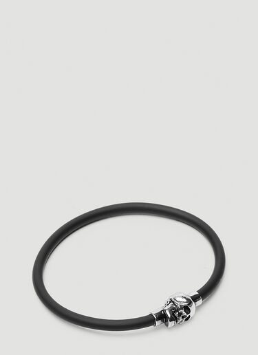 Alexander McQueen Skull Motif Cord Bracelet Black amq0149097