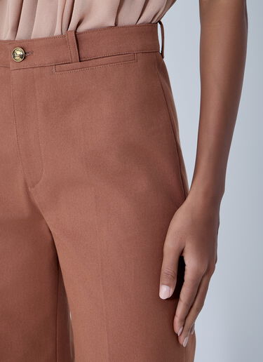Flared Cotton Canvas Pants Chloé Flared Cotton Canvas Pants Brown chl0263029