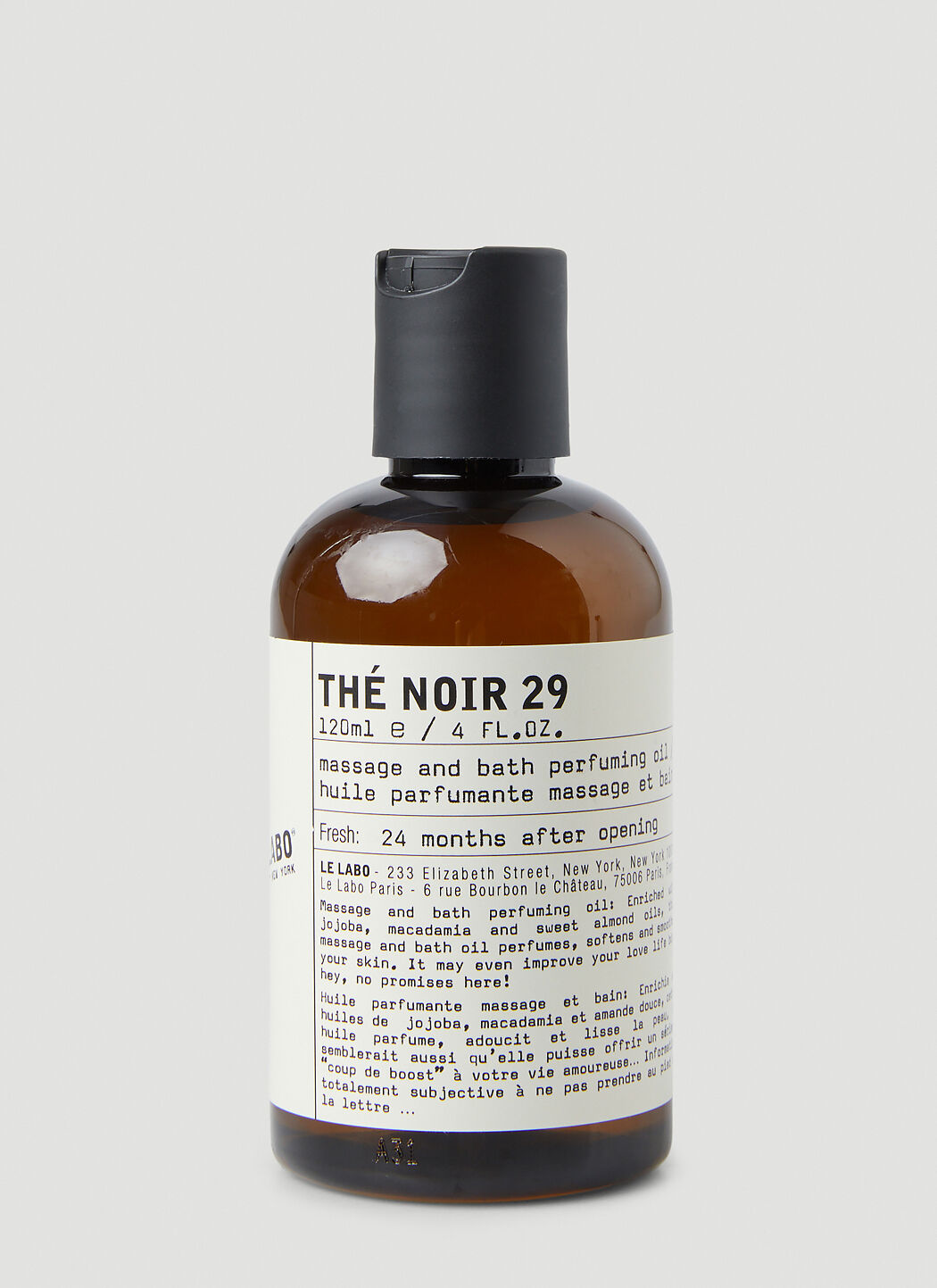 Le Labo Thé Noir 29 Bath and Body Oil Clear lla0348014