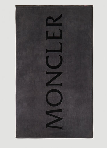 Moncler Logo Beach Towel Black mon0144033