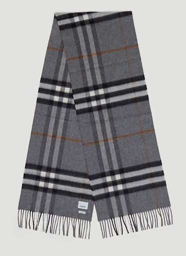 Burberry Giant Check Cashmere Scarf Grey bur0145047