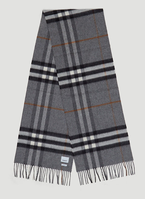 Burberry Giant Check Cashmere Scarf Blue bur0154030