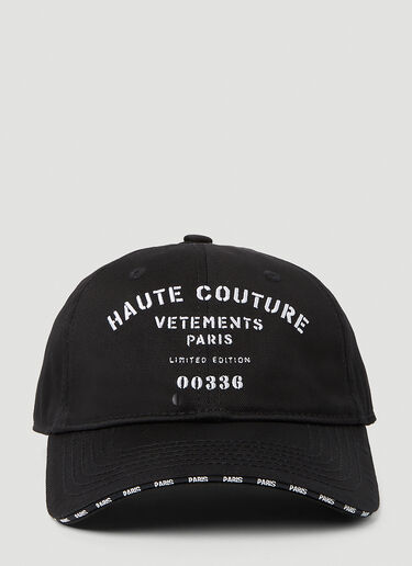 VETEMENTS Maison De Couture 棒球帽 黑色 vet0151021