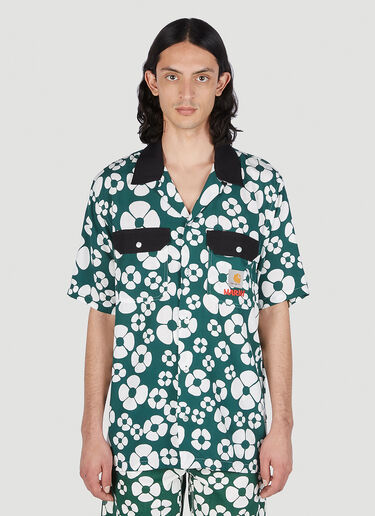 Marni x Carhartt Floral Print Shirt Green mca0150007