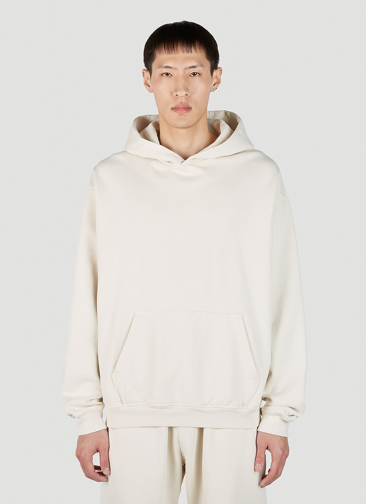 Ecosystem Relaxed Hooded Sweatshirt In Cream