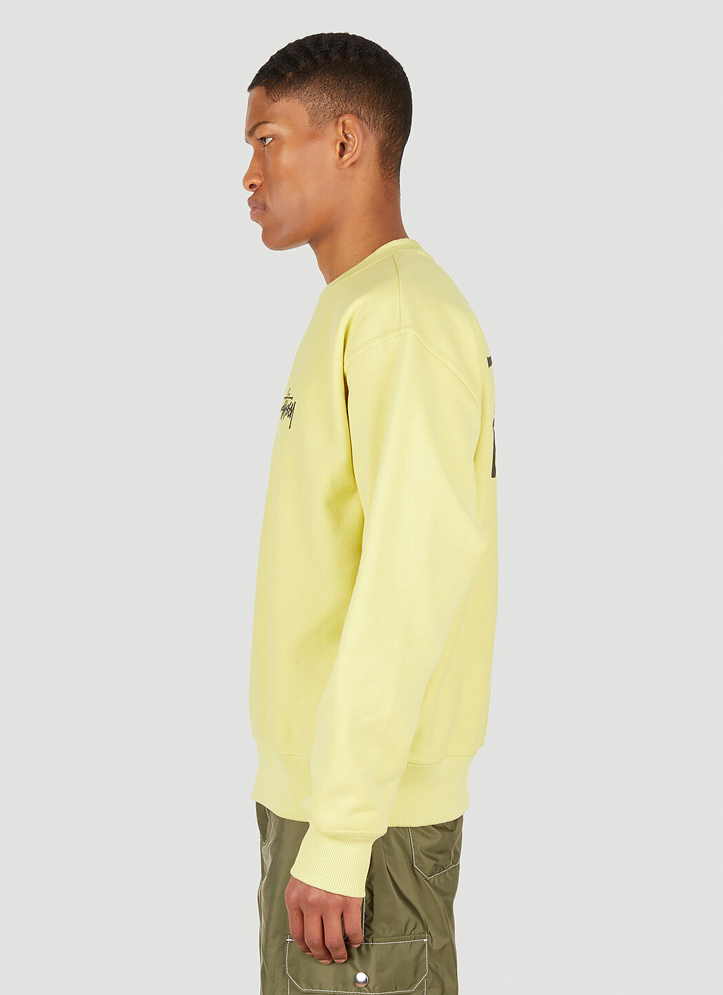 Stussy shop yellow sweatshirt