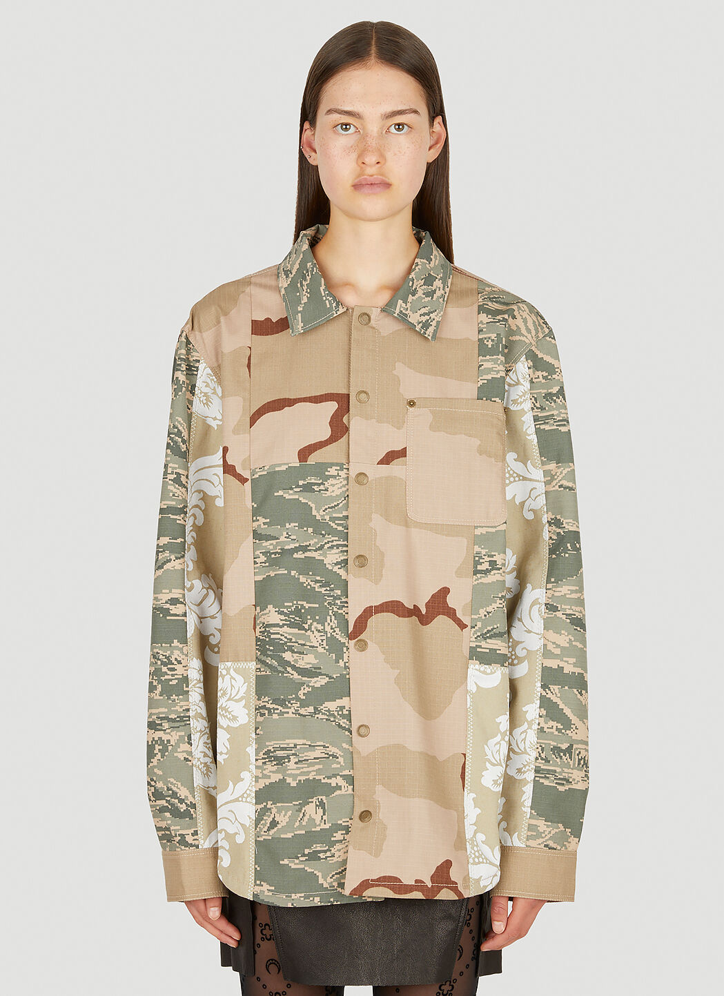 Marine Serre Desert Damask 外套衬衫 Pink mrs0246005
