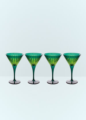L'Objet Set Of Four Prism Martini Glasses Gold wps0644163