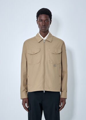 Moncler Cotton Zip Jacket Beige mon0164017