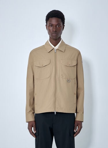 Moncler Cotton Zip Jacket Beige mon0164017