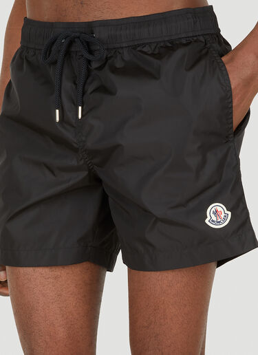 Moncler 徽标贴饰泳裤 黑色 mon0147022
