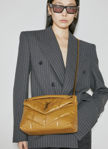 Saint Laurent 小号蓬松单肩包 棕色 sla0254090