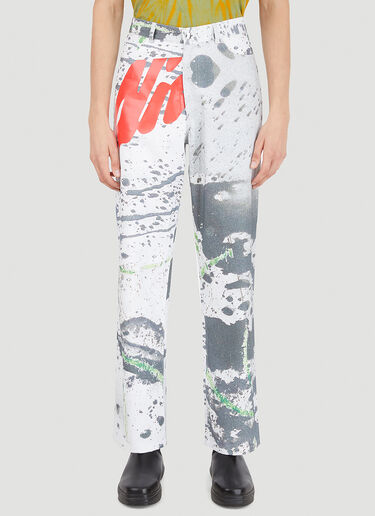 Alive & More Splatter Print Pants White aam0146010