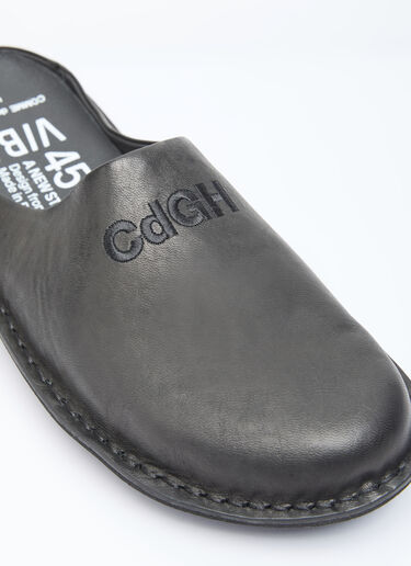 Comme des Garçons Homme x VIBAe Leather Slip-On Shoes Black chv0156001