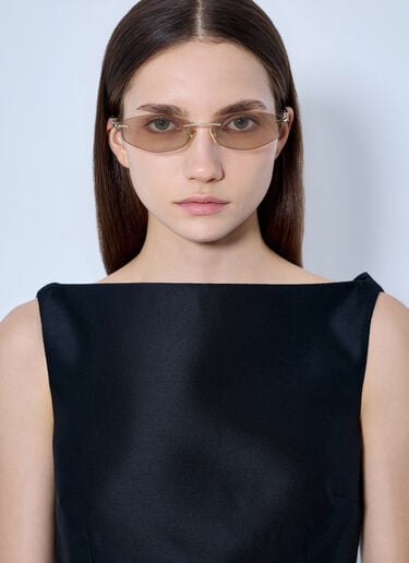 LN-CC® - Balenciaga: 纳米D型太阳镜 - 金色 Balenciaga 纳米D型太阳镜 金色 bal0265049