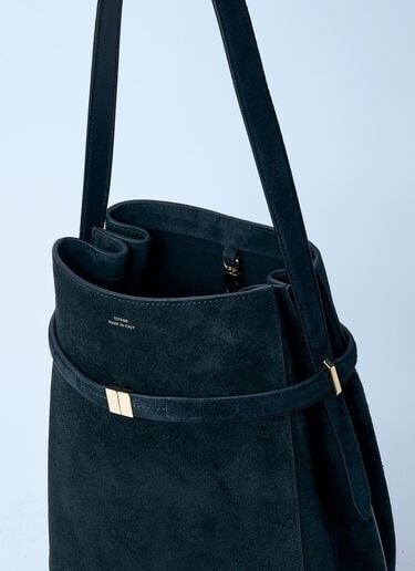 Belted Suede Bucket Bag TOTEME Belted Suede Bucket Bag Black tot0261048