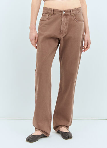 Miu Miu Five-Pocket Jeans Brown miu0359005