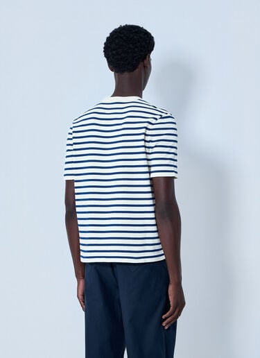 Prada Striped Crewneck T-Shirt Beige pra0164023
