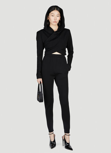 Saint Laurent Knit Hooded Top Black sla0252013