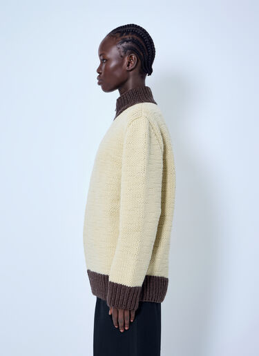 LN-CC® - Prada: Zipped Wool Cardigan - Yellow Prada Zipped Wool Cardigan Yellow pra0265028