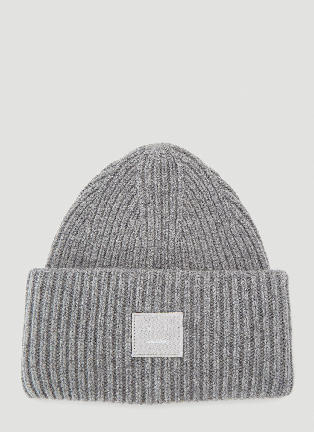 Acne Studios Face Beanie Hat in Grey LN CC