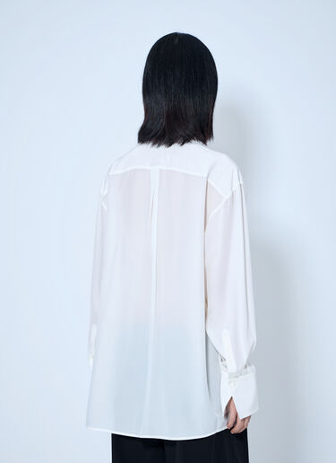 LN-CC® - Toteme: Silk Crepe Shirt - White Toteme Silk Crepe Shirt White tot0265009