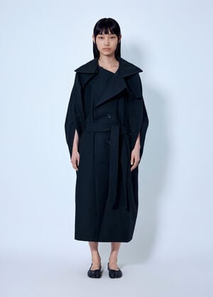 Issey Miyake Calligraph Trench Coat Black ism0265012