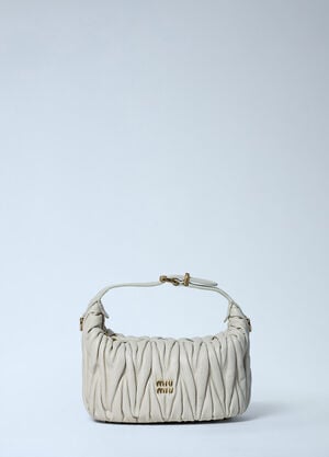 Miu Miu Matelassé Leather Handbag White miu0262120