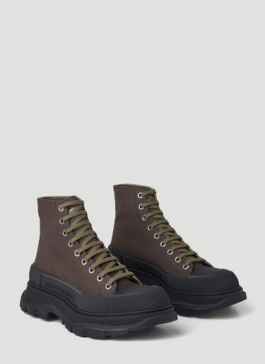 Alexander McQueen Tread Slick Boots Brown amq0146030