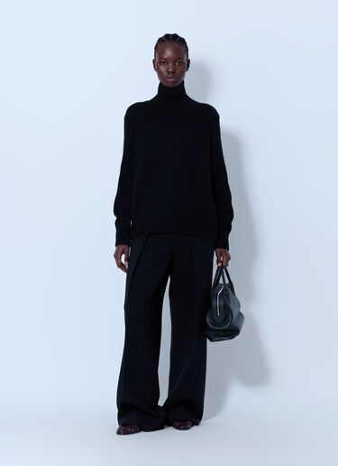 LN-CC® - The Row: Plira Cashmere Sweater - Black The Row Plira Cashmere Sweater Black row0266014