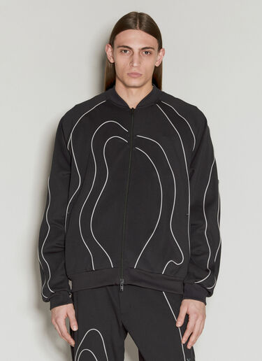 Y-3 Contrast Piping Zip-Up Sweatshirt Black yyy0156005