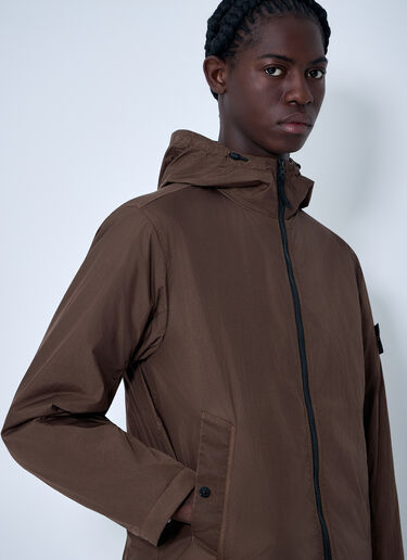 Stone Island Logo Patch Jacket Brown sto0164060