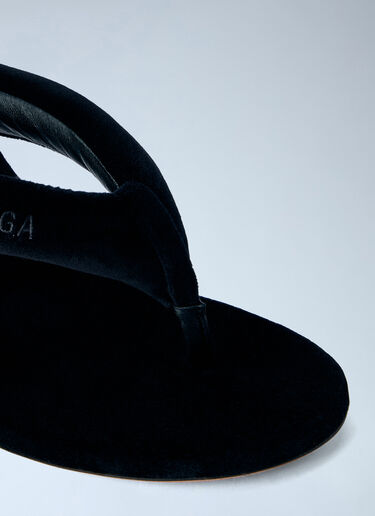 LN-CC® - Balenciaga: Gaeta Wedge Thong Sandals - Black Balenciaga Gaeta Wedge Thong Sandals Black bal0265042