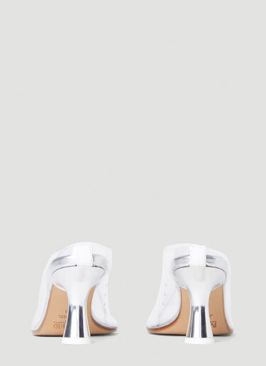 MM6 Maison Margiela Transparent Kitten Heel Mules Transparent mmm0251028