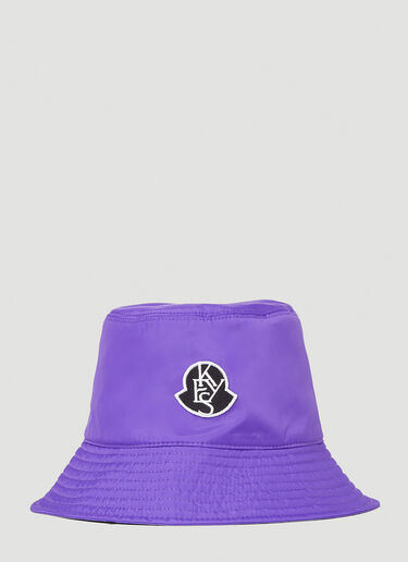 Moncler x Alicia Keys Logo Patch Bucket Hat Purple mak0251007