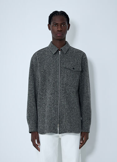 Herringbone Zip Jacket Dries Van Noten Herringbone Zip Jacket Grey dvn0162009
