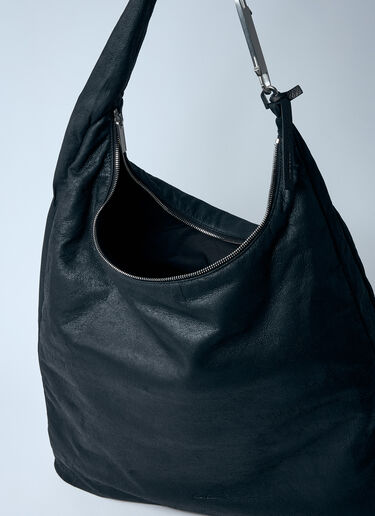 Rick Owens Suede Gemini Shoulder Bag Black ric0159059