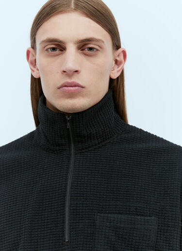 Engineered Garments Zip-Up Mock Knit Sweater Black egg0154008