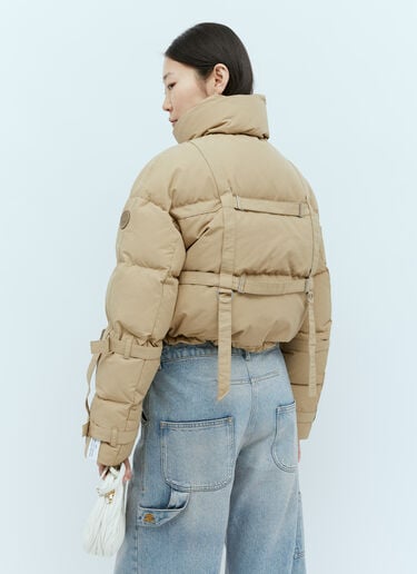 Canada Goose X Rokh Strap Cropped Puffer Down Jacket Beige cnr0253010