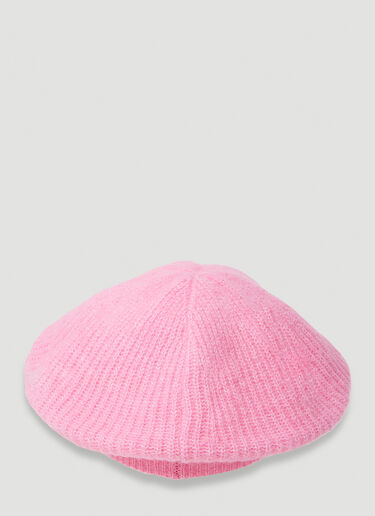 Logo Patch Beret GANNI Logo Patch Beret Pink gan0253061