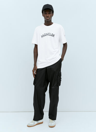 Moncler 徽标印花 T 恤 白色 mon0155028