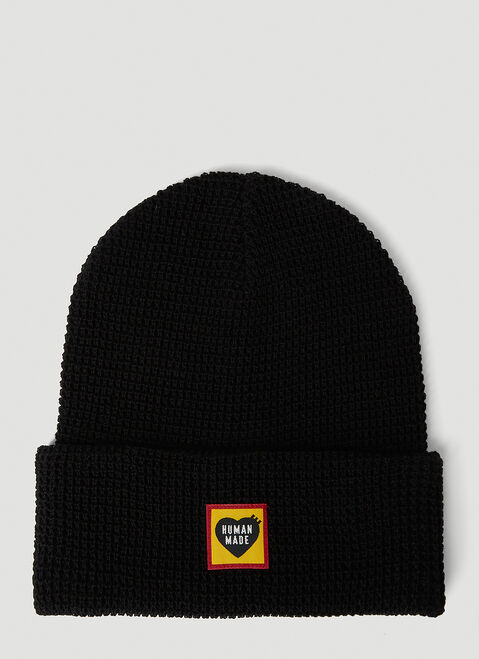 Human Made Waffle Knit Beanie Hat White hmd0154018
